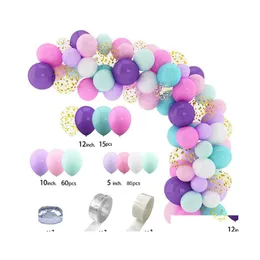 Party Decoration 157Pcs/Set Color Balloon Chain Set Balloons Garland Arch Kit Latex Birthday Decor Wedding Drop Delivery Home Garden Dhgqa