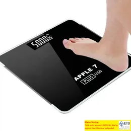 Elektroniska vägningsskalor LED Digital Display Weight Weading Floor Electronic Smart Balance Body Hushållens badrum 180 kg