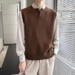 Mens Vests 스웨터 슬림 소매 부비