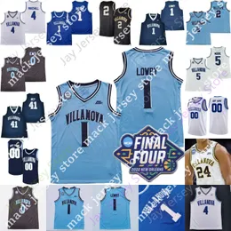 농구 유니폼 2022 Final Four 4 Villanova Wildcats 농구 저지 NCAA 대학 Caleb Daniels Eric Dixon Brandon Slater Longino Lowry