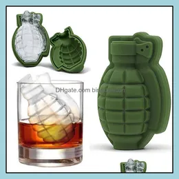 Ferramentas de sorvete de sorvete 3D Grenade Shape Cube Molde criativo Festa de festas sile bandejas moldes cozinha bar ferramenta masculina entrega de gotas hom otk4o