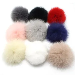 Berets 12-15cm Real Fur Pompoms Mink Pom Poms For Hats Cap Natural Raccoon Pompon Scarf Gloves Keychain