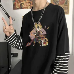 Men's T-Shirts Genshin Impact Harajuku Long Sleeve T Shirts Women Harajuku Hot Game Thoma Kawaii Cartoon Graphics Summer Oversized T-Shirt Tops Y2302