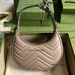 7A Fashion Chain Crescent Umhängetaschen Designer Frau Messenger Unterarm Umhängetasche 699514 Klassische Damenhandtasche Wellenmuster Knödel