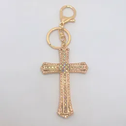 Qualitätsornamente kreativer Diamantkreuz Keychain Großhandel Metall Automobil Hängende Verzierungen kleines Geschenk