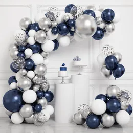 Outros suprimentos para festas de evento Aniversário Navy azul balão de guirlanda arco Decorações de casamento feliz chá de bebê Confetti Baloon 230131