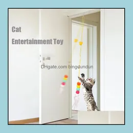 Cat Toys Hanging Door Swing Toy Pendant Telescopic Adjustable Catnip Supplies Drop Delivery Home Garden Pet Dhyzl