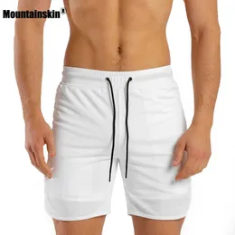 Mäns shorts Mountainskin joggar shorts sommar shorts män elastisk dragkammare fitness arbete avslappnad korta byxor mt g230131