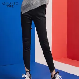Jeans da donna neri femminili primavera e autunno 2023 versione coreana dei piedi stretti sottili nove pantaloni ANNAKRO