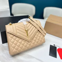 Messenger Çanta Tasarımcı Çanta Crossbody Black Lady Luxurys Çantalar Moda Klasik Klasik Kare Y-şekilli Omuz Çantaları Zincir Çanta Çantası 230201