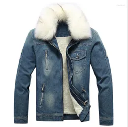 Men's Down 2023 Autumn e Winter Lovers 'Velvet Cotton Cotded Jacket espessado jeans de jeans