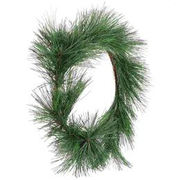 Decorative Flowers Garland Pine Needle Christmas Wreath Decor Branches Decoration Artificialdoor Simulated Front Faux Cedardecorating Pvc