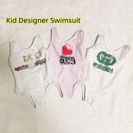 Marka projektanta gorąca kostium kąpielowy dzieci jednorazowe stnie strojowe dzieci dziewczynki bikini maluch dzieci letnie nadruk basen plażowy sport kąpiel kostnice młodzież niemowlęta ubrania dziecięce ubrania
