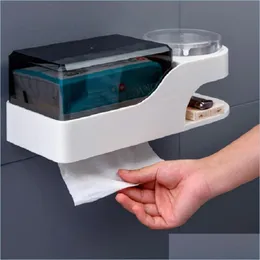 Tissue Boxes Napkins Waterproof Paper Roll Contianer With Ashtray Punch Box Bathroom Organization Towel Dispenser Drop Delivery Ho Dhiys