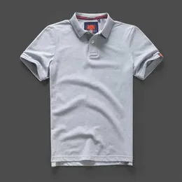 남자 티셔츠 남성 폴로 셔츠면 짧은 슬리브 티셔츠 단색 기본 비즈니스 비즈니스 캐주얼 남성 레트로 티셔츠 고품질 일반 탑 티 Y2302