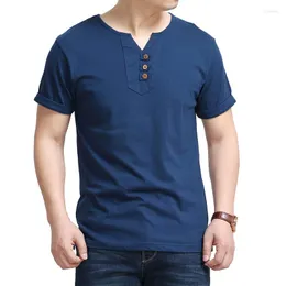 Men's T Shirts Plus Size Male Oversize Men Shirt Cotton V-neck Short-sleeve T-shirt Bust 148 Cm Solid Hip Hop