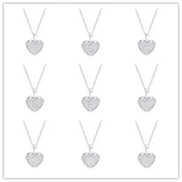 Pendant Necklaces 1Pcs Stainless Steel Love Heart Shape English Alphabet Initial Letter A-Z Charms Silver Color Necklace With 45cm ChainPend