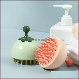 Bath Brushes Sponges Scrubbers Shampoobrush Mas Head Brush Shampoo Comb Sile Scalp Hair Cleaning Brushes Drop Delivery Home Garde Dhauv