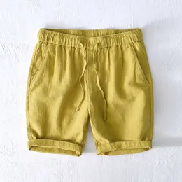 Mäns shorts designer ny casual elastisk midja linne märke shorts för män trend bekväma korta maskulino ropa hombre roupas masculinas g230131