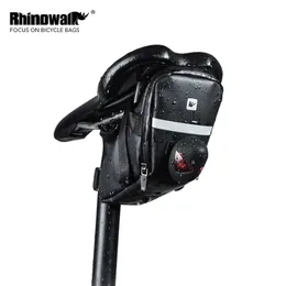 Borse laterali RHINOWALK Bici da bicicletta Sedile portaoggetti impermeabile Ciclismo Coda Borsa riflettente posteriore Sella Bolsa Bicicleta accessori 0201