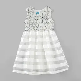 Girl's Es New Girls Mesh 2023 Summer Fashion Children Party Clothing Elegant Kids Princess Dress Patchwork #6850 0131