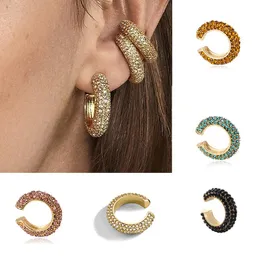 Brincos de garanhão Mulheres Bohemia Crystal Ear manguito C Clipe de strass em forma de Brincho JewelryStud GirlSudy GirlSud
