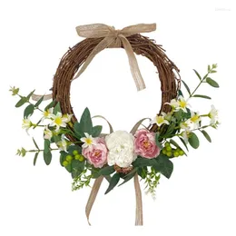 Decorative Flowers Artificial Flower Wreath For Creative Hanging Pendant Easter Spring Shopping Drop