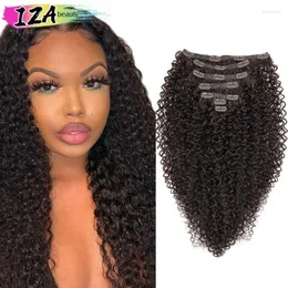 Synthetische Perücken IZA 26 Zoll Jerry Curly Clip in Haar 140 g 7 Stücke voller Kopf für Frauen lange gefälschte Haarteile mit Clips Kend22