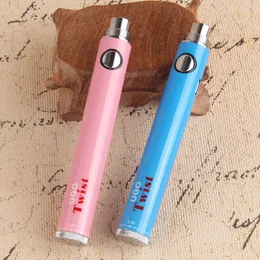 5PCS UGO Twist 510 Battery Vaporizer EVOD eGo Variable Voltage VV Vape 650mah 900mah eCig Pen Come With USB Charger