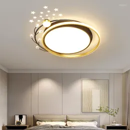 الثريات الأسود/الأبيض الثريا الحديثة للمعيشة غرفة نوم الديكور 110-220 فولت STARRY SKY LED PLAFONNIER