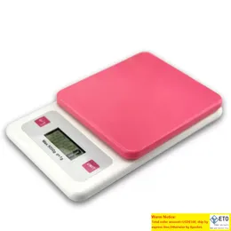 Różowy kolor 5kg 5000G 1G cyfrowa kuchnia dieta dieta pocztowa bilans waga Waga Waga LED Electronic Mini Scale