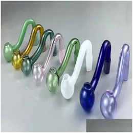 Rauchpfeifen 10mm Ölbrenner Pyrex Male Joint Tabakschalen Glas Wasserpfeife für Shisha Shisha Bong Rauchwerkzeug Dickes Zubehör Mi DH68P