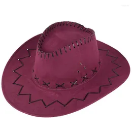 Ball Caps Vintage Western Cowboy Hat for Męski dżentelmen Lady Jazz Cowgirl Wide Brim Cloche Sombrero Hombre Hats