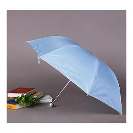 Umbrellas Colorf Threefolding Portable 8 Bone Umbrella Nonmatic Uv Protection Rain Proof Wind Resistant Folding Drop Delivery Home G Dh3Wn