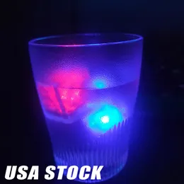 LED ICE CUBE światła Świecająca impreza Flash Light Luminous Neon Wedding Festival Świąteczny Bar Dekoracja wina Dekoracja Dekoracja nocna Lights 960 Pack/Lot