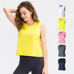 Maglie da corsa Canottiera senza maniche da donna Canotta fitness estiva Canottiera casual traspirante T-shirt larghe Abiti da yoga vuoti Taglie forti