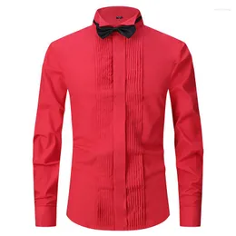 Camisas de vestido masculinas 2023 Men's Swallow Swallow Fashion Wedding Webrinke Banquet