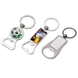 مفاتيح حبل الحبل فتحة زجاجة حرارية Transter DIY تسامي الفراغ سلسلة مفاتيح جولة مربع بو