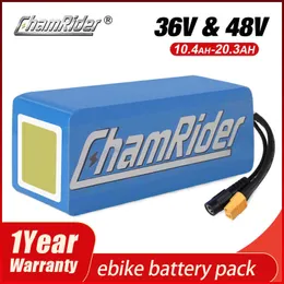 Chamrider 36V Battery 10AH ebike battery 25A BMS 48V battery 30A 18650 Lithium Battery Pack For Electric bike Electric Scooter