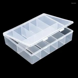 Storage Bottles 10/12Slot Empty Clear Nail Art Decoration Box Jewelry Beads Gems False Tips Boxes Case Glitter Rhinestone Container