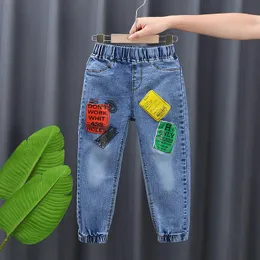 Jeans Brand Boys Graphic Baby calça longa lã de inverno calças jeans quente