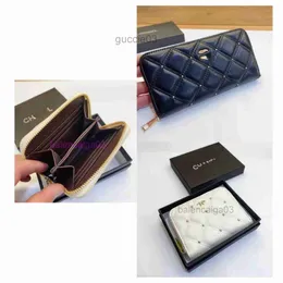 Kanał designerski torba Chanelle długie różowe portfele skórzane karty uchwyty damskie męskie masy mała torebka duża pojemność mini zamek błyskawiczny z marką pudełko
