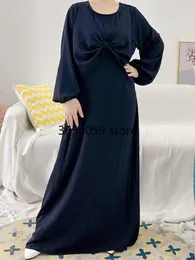 Abbigliamento etnico Nero Abaya Dubai Turchia Abito lungo musulmano modesto Kaftan Islam Abiti africani per le donne Vestido Robe Musulmane Longue