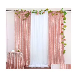 Party Decoration 2Pcs Childrens Birthday Sequin Wall Po Booth Backdrop Curtain Fabric Wedding Drape Stage Supplies 2Ft X 8Ft Drop De Dhevr