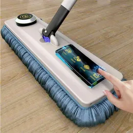 Magic Cleaning Bathroom Mop Microfiber Go And For Flat Home Washing Floor Tool Spin Self-Cleaning 210423 Accessories Squeeze Ntqln