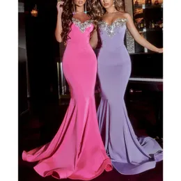 Strapless Long Prom Dresses With Crystals Satin Formal Party Gowns Sweep Train Celebrity Pageant Dress Vestido De Fiesta 328 328