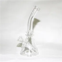 glass bong with 10mm female thick clear glass mini recycler oil rigs water pipe straight type for smoking