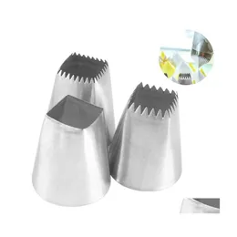 Baking Pastry Tools 3Pcs Square Cake Cream Tips Nozzles Fondant Decorating Icing Pi Drop Delivery Home Garden Kitchen Dining Bar Ba Dhc4C