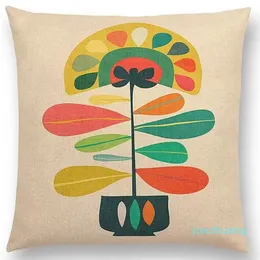 Puzzle geometrico ananas lino serie stampa digitale 7 custodia colorata decorazione domestica cuscini del divano copertura cuscino copre dimensioni 45 * 45 cm