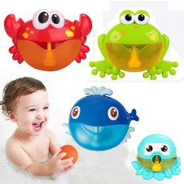 Bath Toys Bubble Crabs Frog Baby Bath Toy Toddler Bath Bubble Maker Pool Swimming Bathtub Soap Machine Bathroom Toys for Children Kids 230131